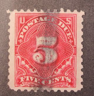 Scott J55 - 5 Cents Postage Due - - Wide Stamp - Scv - $6.  00