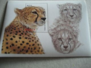 Angola 2000 Cheetah (acinonyx Jubatus) Souvenir Sheet
