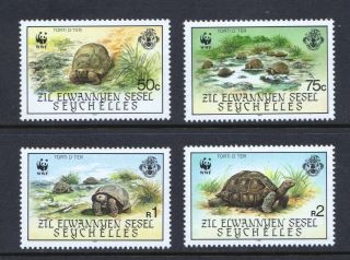 Seychelles 1985 World Wildlife Fund - Tortoises - Mnh Set - Cat £15.  25 - (104)