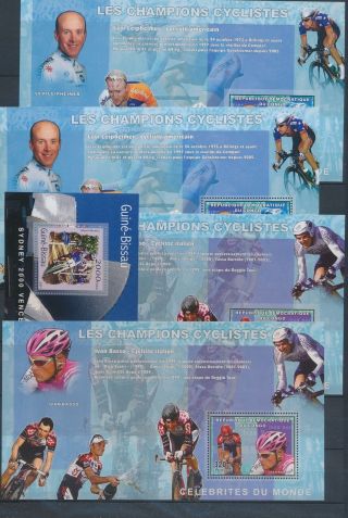 Ab6 - 2537 Congo Perf/imperf Cycling Sports Good Sheets Mnh