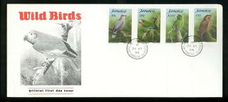 Postal History Jamaica Fdc 827 - 830 Animals Birds Pigeon Parrot Owl 1995