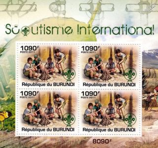 Scouts / International Scouting Stamp Sheet 4 Of 5 (2011 Burundi)