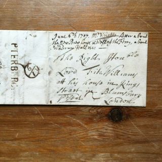 1707 Part Entire Peterborough To London - Unlisted Postmark