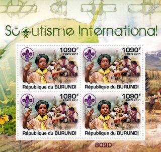 Scouts / International Scouting Stamp Sheet 3 Of 5 (2011 Burundi)