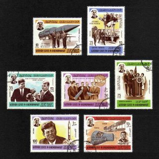 Kathiri State In Hadhramaut 1967 Kennedy/ Space Full Set Of 7v (mi 166 - 172)