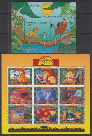 B704.  Uganda - Mnh - Cartoons - Disney - The Lion King