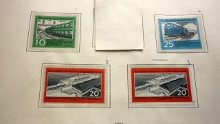 Ddr East Germany Stamps,  Mnh,  1960 125th Anniv Of Railroads Set Of 4