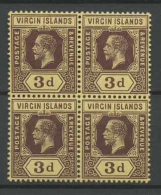 No: 69299 - Virgin Islands - 3 D - An Old Block Of 4 - Mnh