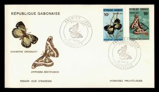 Dr Who 1971 Gabon Butterfly Fdc Pictorial Cancel C130026