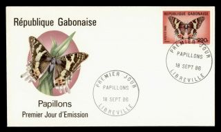 Dr Who 1986 Gabon Butterfly Fdc C130025