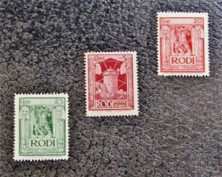 Nystamps Italy Aegean Islands Rhodes Stamp 15 // 18 Og H $33