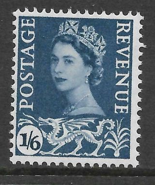 Xw16a (w6a) 1/6 Wales Regional Phosphor Omitted Unmounted Mint/mnh
