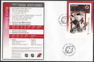 Canada 2878 - Martin Brodeur Hockey Card Stamp On First Day Cover Only 10 Made