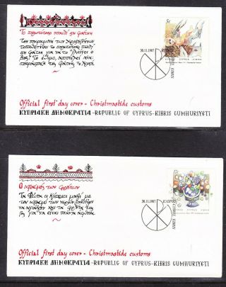 Cyprus 1987 Christmas (3) First Day Covers