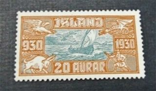 Nystamps Iceland Stamp C5 Og H $30