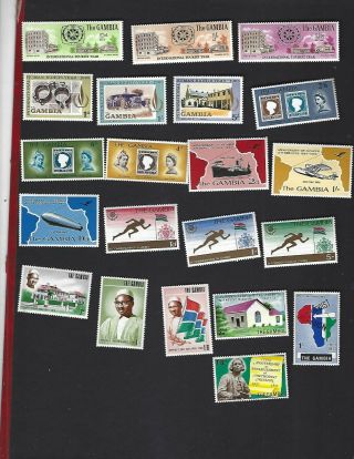 Gambia Sc 232 - 52 (1967 - 71) Complete Mnh