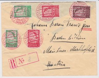 Stamps 1941 Yugoslavia Registered Envelope Sarajevo To Austria Postal History