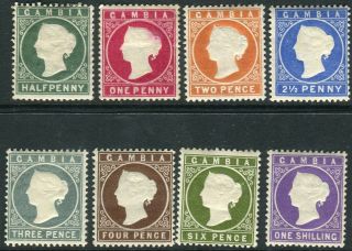 Gambia - 1886 - 93 A Mounted Set To 10/ - Sg 21 - 35