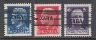 Germany,  Zara Mi 32 - 34 Mlh.  1943 German Occupation Of Zara,  Italian Stamps Ovpt