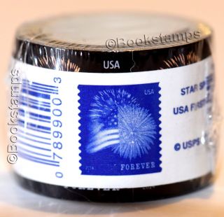 100 Forever Stamps Star Spangled Banner USPS Fireworks Roll US Flag Postage Coil 2