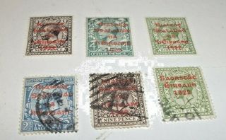 1922 Eire Red Dollard Overprints Stamps - & Cancelled