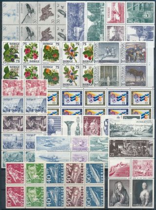 Sweden Booklet Panes,  10 Different Mnh.