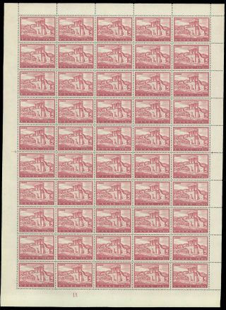 Greece 1961 Tourist " Knossos " 2.  50 Dr.  Full Sheet Of 50 Mnh Signed Upon Request