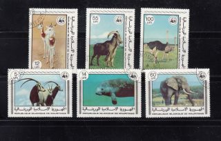Mauritania 1978 Wwf Elephant Sc 383 - 388 Sound