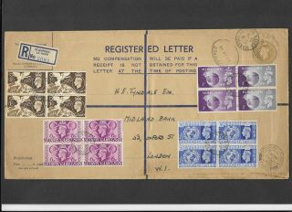 Stationery 1948 Olympic Games Kgvi Registered First Day Cover Stamford Le Hope