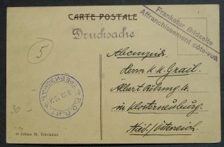 Russian Levant 1919 Postcard sent from Trebizond to Austria franked w/ 1 stamp 3