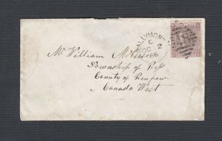 Uk 1866 6d Transatlantic Cover & Letter Ballymonte To Reese Renfrew Canada