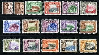 Dominica King George Vi 1938 - 47 Complete Pictorial Set Sg 99 To Sg 109a