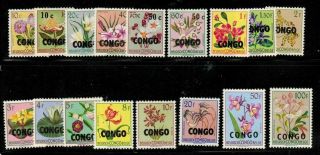 Congo 323 - 340 Complete Set 1960 Mnh