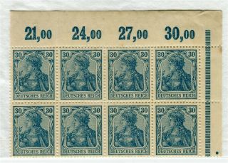 Germany; 1920 - 21 Early Germania Issue Fine Mnh Block Of 30pf.