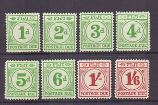 Fiji 1940 Postage Due Set (8) Sgd11 - 18 Lmm Cat £140