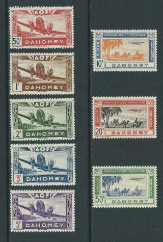 1942 Dahomey Air Post Set Mh (scott C6 - C13)