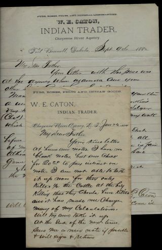 1880s Letters From Indian Trader At Fort Bennett Dakota Territory