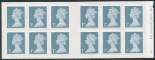 Gb 2012 12 X 1st Diamond Jubilee Booklet Scarce Cyl W1 Short Bands At Top