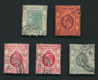 Hong Kong 1900 - 1915 Chefoo China Treaty Port Stamps,  Inc Kgv Z300 Vfu