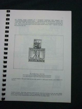 CZECHOSLOVAK PHILATELIC SOCIETY OF GB THE 25TH ANNIVERSARY.  by KRALICEK & PAGE 5