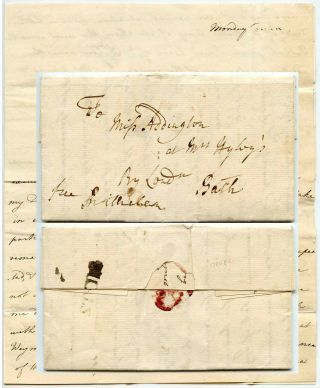 Gb C1780 Personal Letter To Addington In Bath Stone One Line Signed M.  Ford
