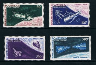 Cameroon Stamps,  1966 Spacecraft 449 - 52,  Scott C59 - 62 Mnh