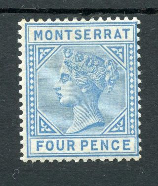 Montserrat 1880 4d Blue Sg5 Fine Mm Cat £150