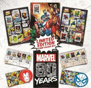 Malaysia Limited Edition Marvel 80 Years Folder Stamp Set