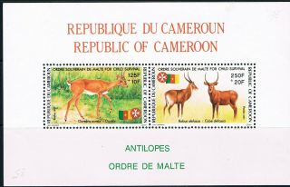Cameroon Stamps,  1991 Order Of Malta,  Souv.  Sheet 1175 - 6 Scott B39 - 40 Mnh