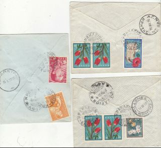 Greece.  1958 Lot 3 Covers,  Dafnes,  Ierapetra,  Ag.  Myron, .  Crete