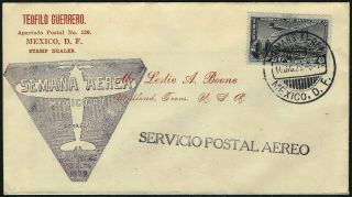 Mexico 1929 Airmail Week Sc C26 First Day Cover
