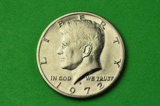 1972 - D Bu State Kennedy Us Half Dollar Coin