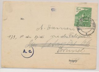 Lk51677 Germany Reich To Brussels Belgium Fine Cover