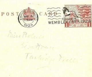 Gb Cover Postal Stationery British Empire Exhibition 1924 {samwells - Covers} Cv27